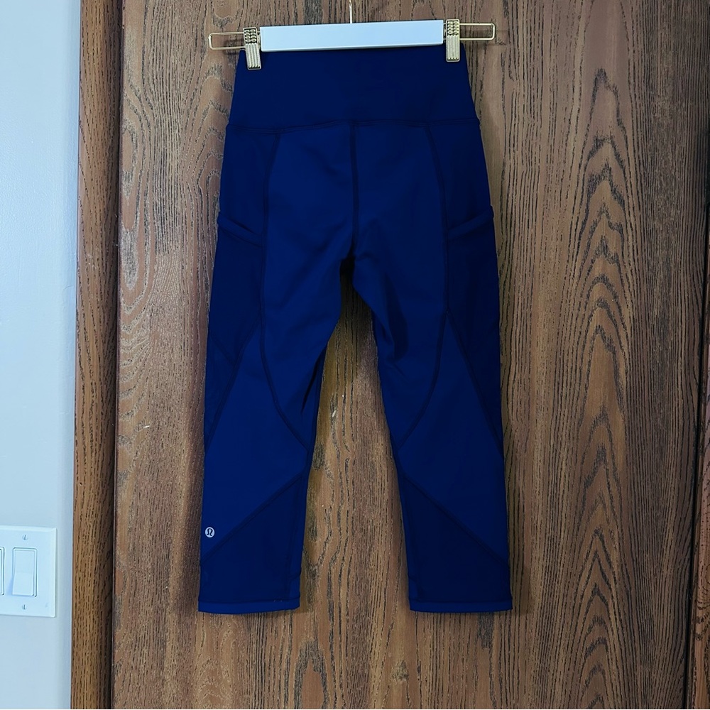 Lululemon Fast As Light Crop Legging Emperor Blue
